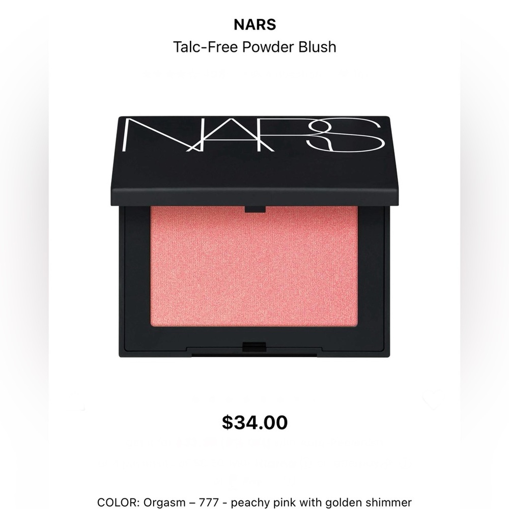 NARS Blush- Orgasm